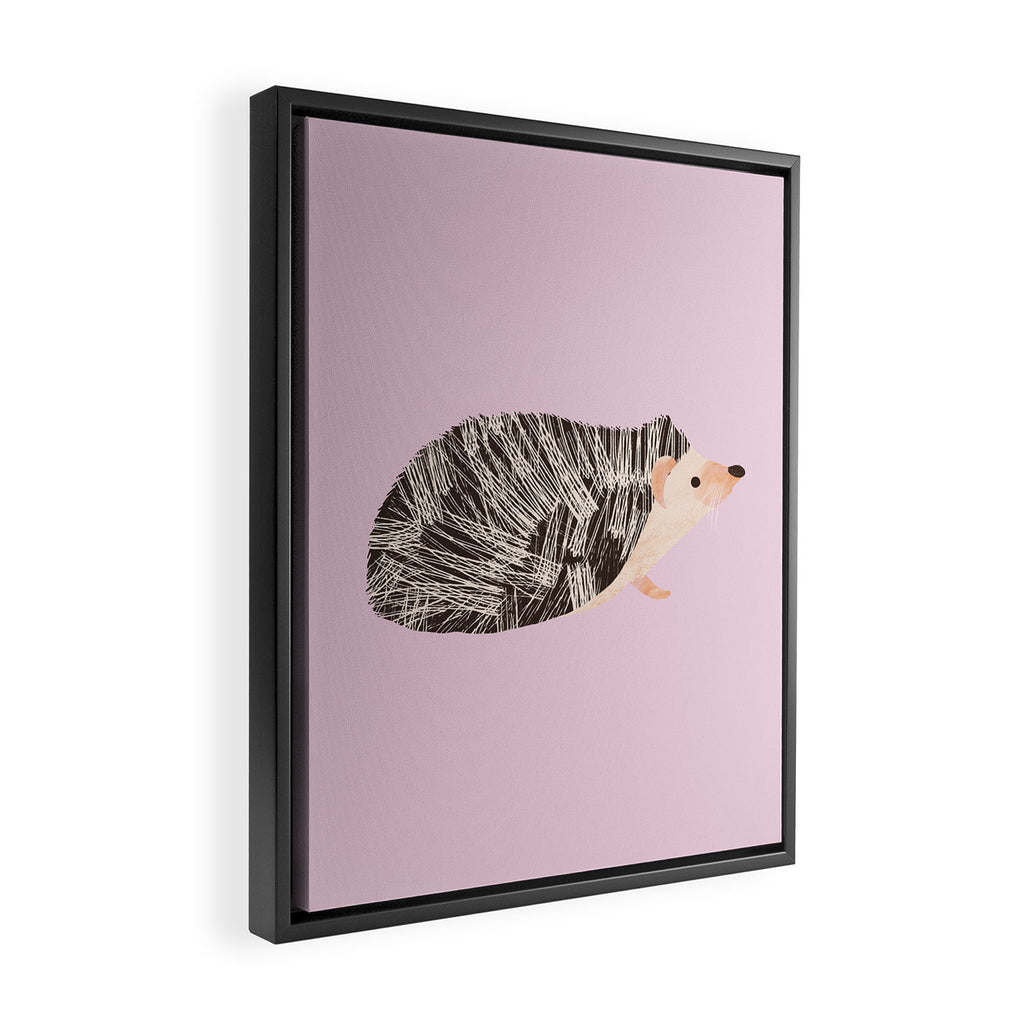 Hedgehog Rose Pink Framed Canvas Print Gallery Image 2