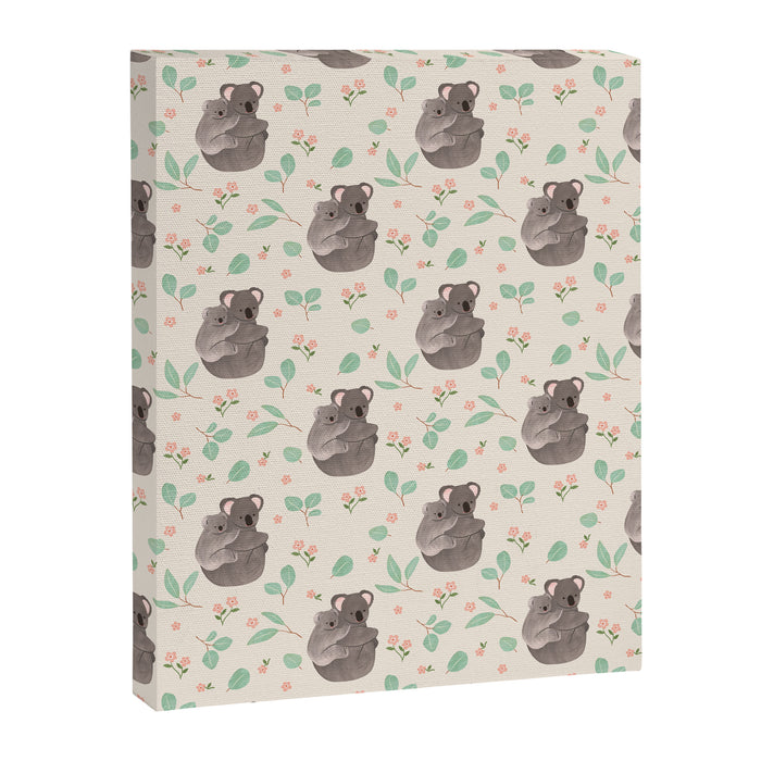 Koala and Eucalyptus Pattern Canvas Print Gallery Image 1