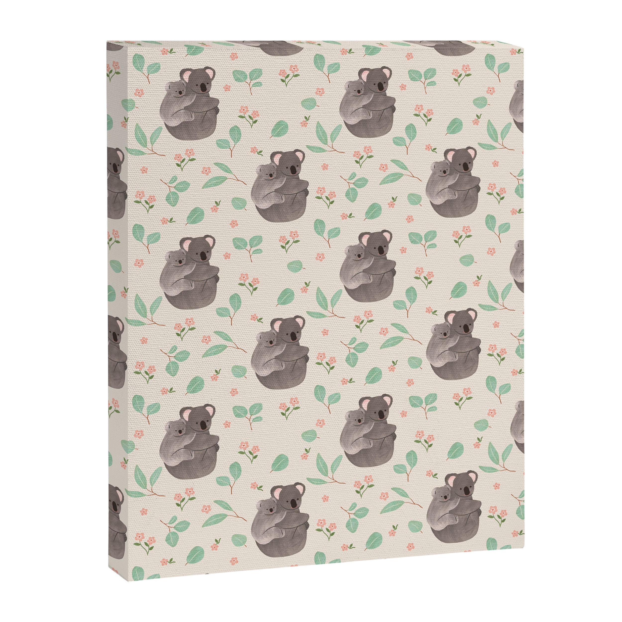 Koala and Eucalyptus Pattern Canvas Print Gallery Image 8