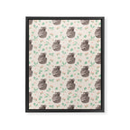Koala and Eucalyptus Pattern Framed Canvas Print Gallery Image 8