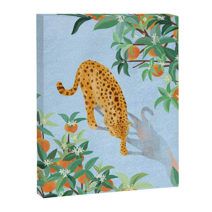 Leopard and Orange Trees Canvas Print Gallery Image 1