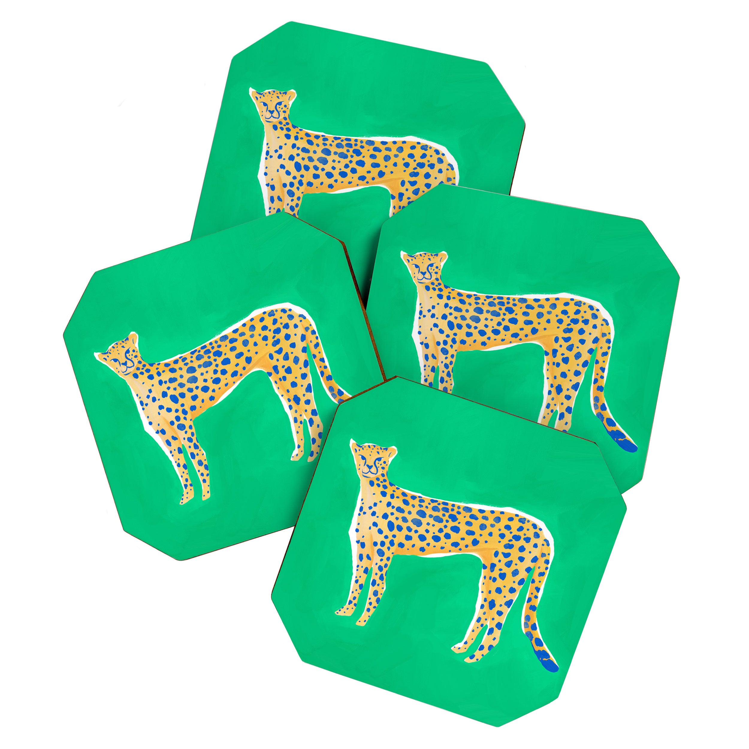 Leopard - Green Coaster Gallery Image 1