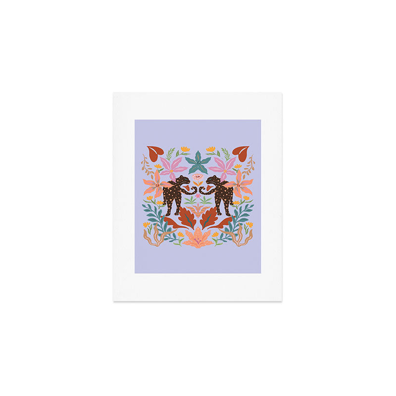 Lilac Whimsical Garden  Art Print Gallery Image 1