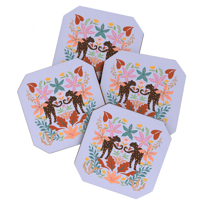 Lilac Whimsical Garden  Coaster Gallery Image 1