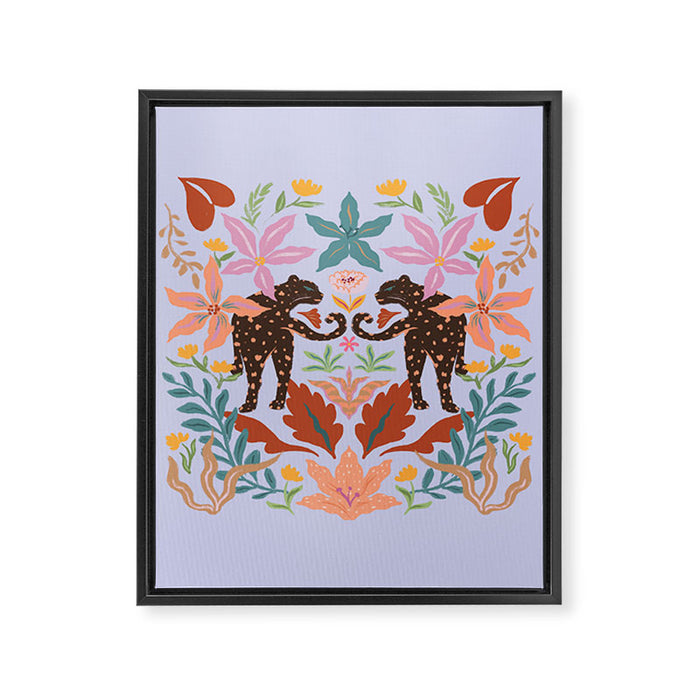 Lilac Whimsical Garden  Framed Canvas Print Gallery Image 1