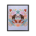 Lilac Whimsical Garden  Framed Canvas Print Gallery Image 8