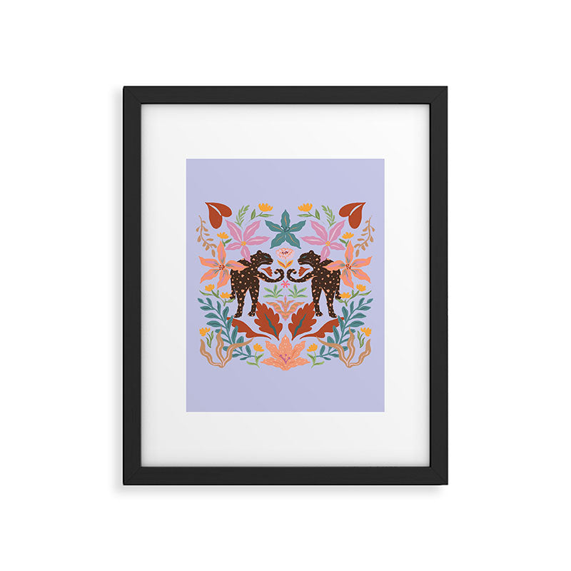 Lilac Whimsical Garden  Framed Art Print Gallery Image 6