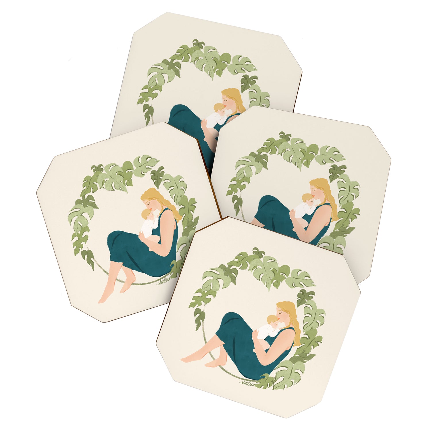 Maternal Bond (Blond) Coaster Gallery Image 1