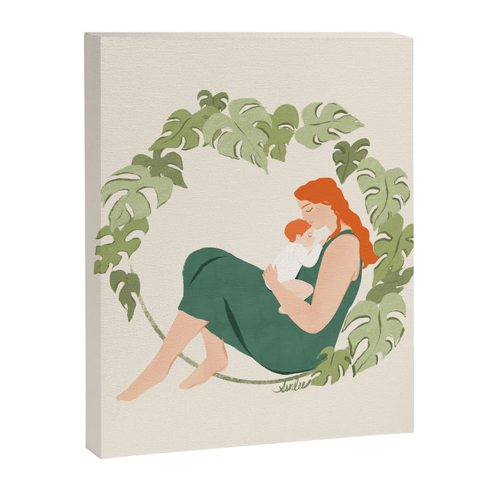 Maternal Bond (Red) Canvas Print Gallery Image 1