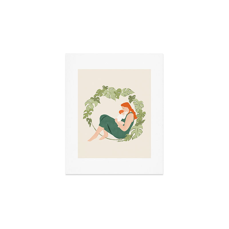 Maternal Bond (Red) Art Print Gallery Image 1