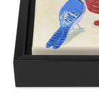 Mimosa and Blue Jay Framed Canvas Print Gallery Image 3
