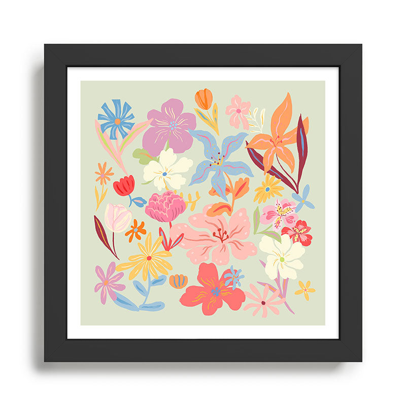 Modern Flowers Framed Art Print Gallery Image 1