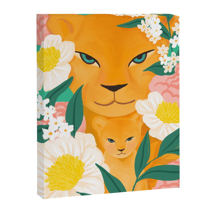 Mother Lion and Cub I Canvas Print Gallery Image 1