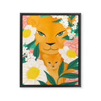 Mother Lion and Cub I Framed Canvas Print Gallery Image 6