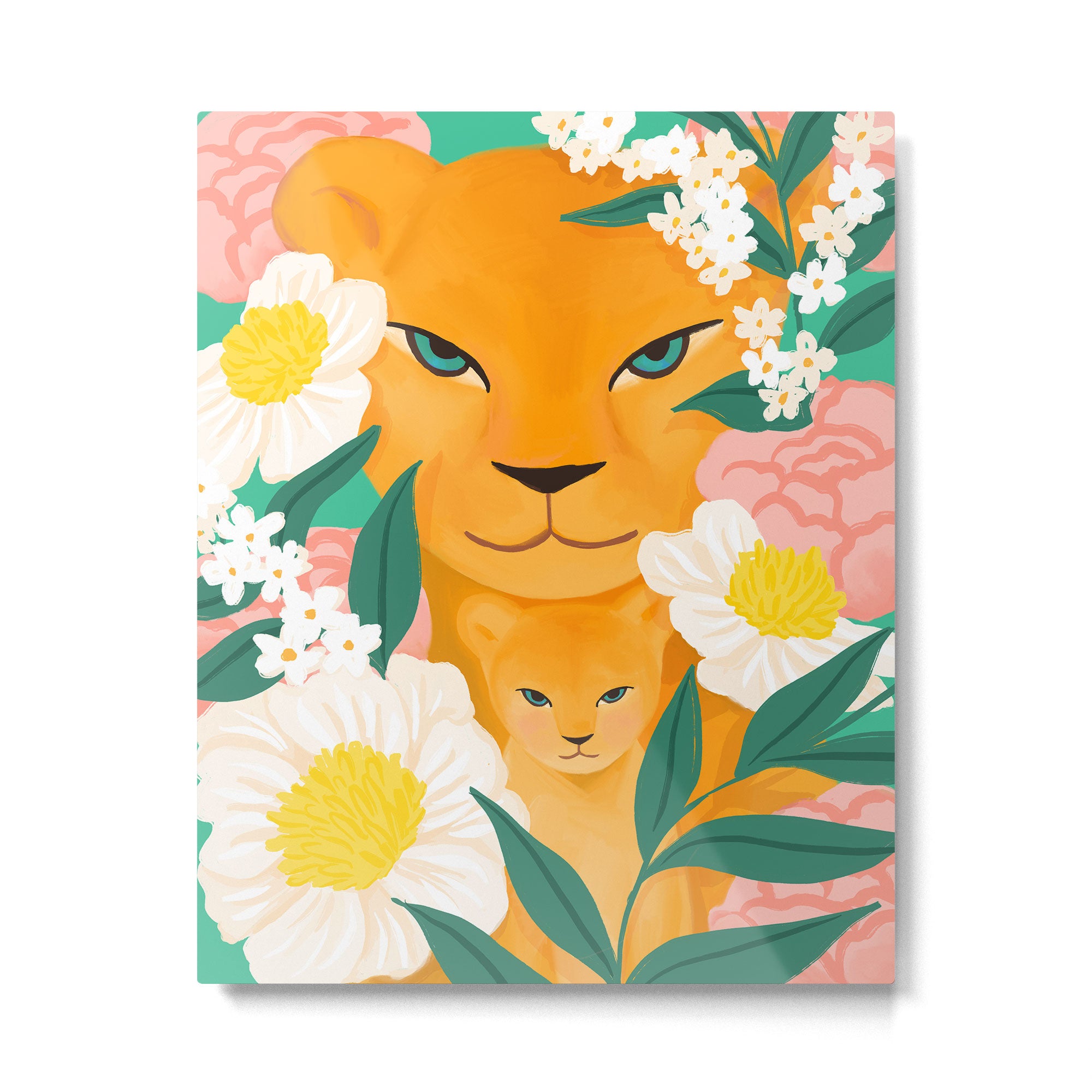 Mother Lion and Cub I Metal Print Gallery Image 4