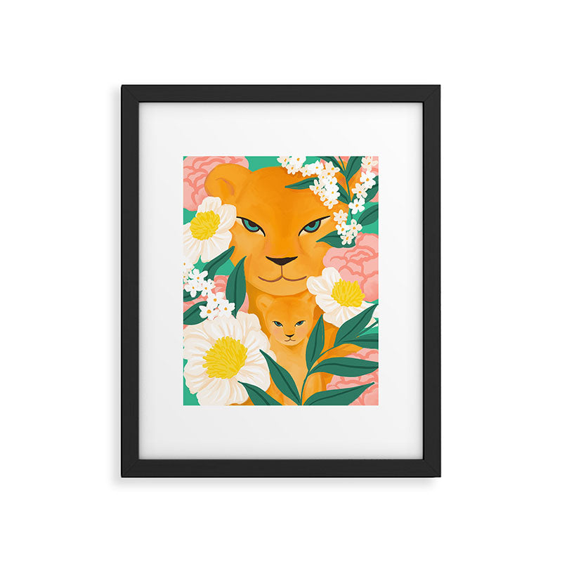 Mother Lion and Cub I Framed Art Print Gallery Image 5