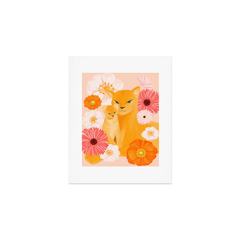 Mother Lion and cub II Art Print Gallery Image 1