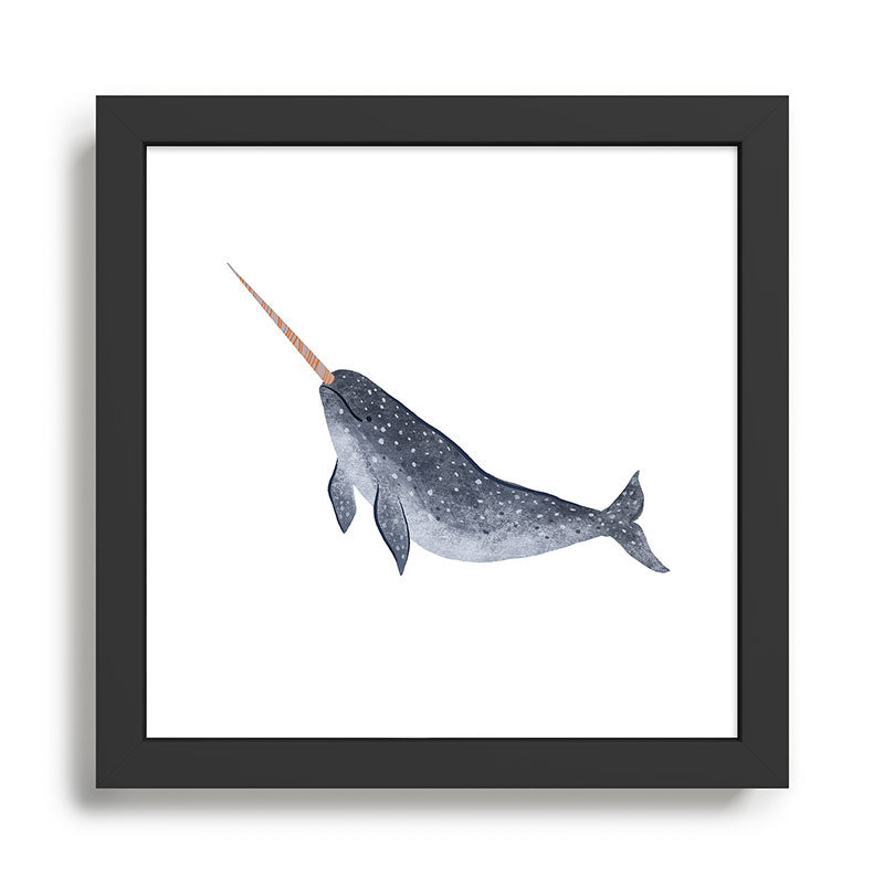 Narwhale Framed Art Print Gallery Image 1