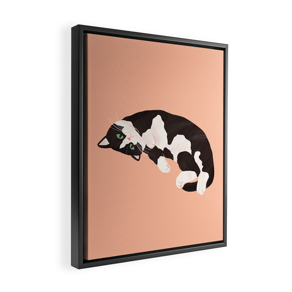 Oreo Cat Framed Canvas Print Gallery Image 2