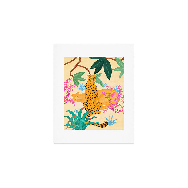 Panthers in Magical Garden Art Print Gallery Image 1
