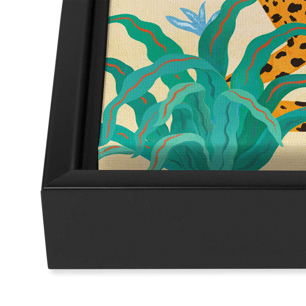 Panthers in Magical Garden Framed Canvas Print Gallery Image 3