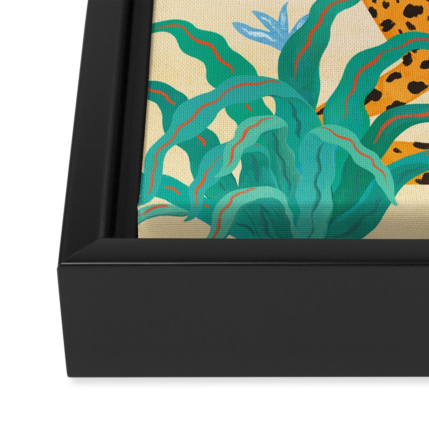 Panthers in Magical Garden Framed Canvas Print Gallery Image 3