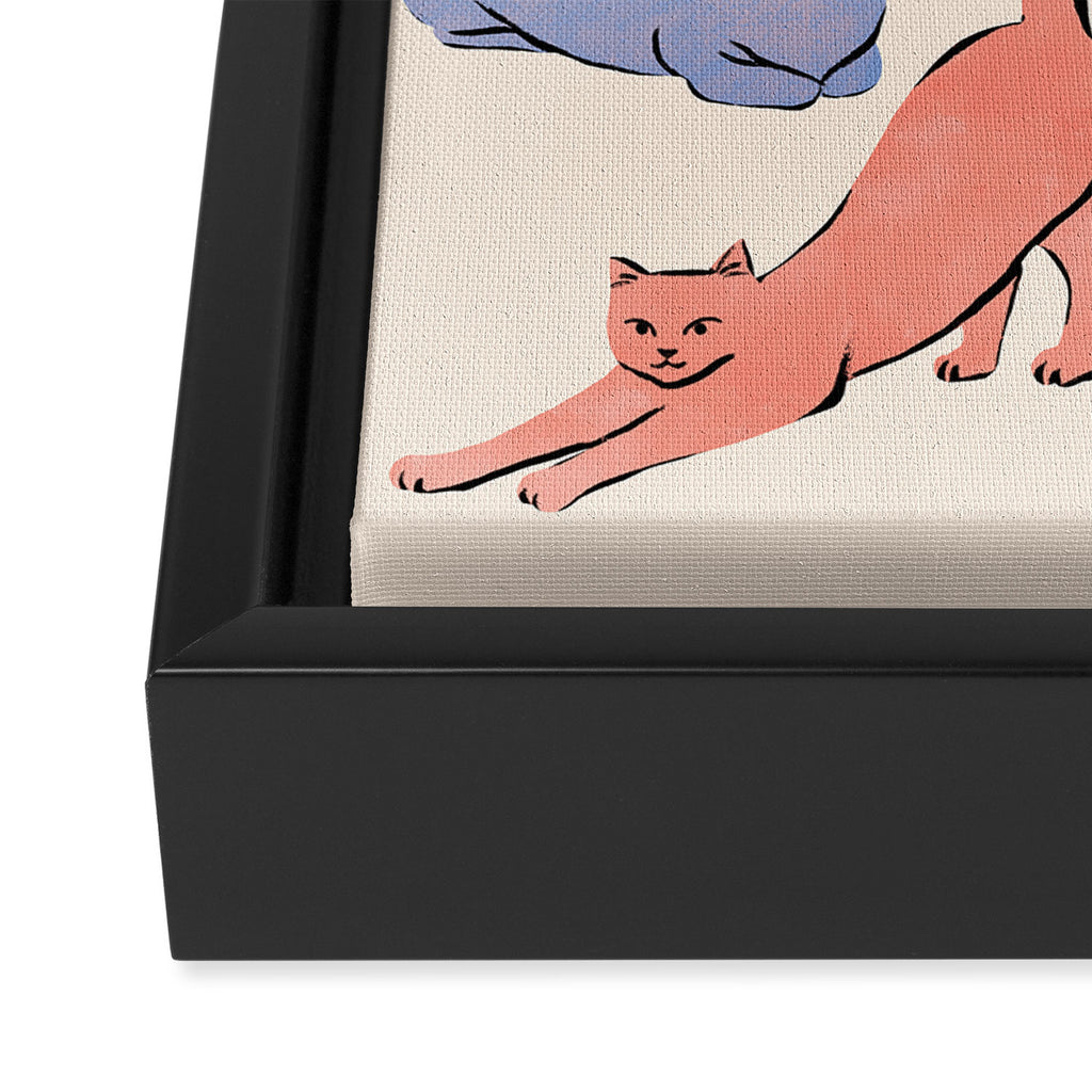Pastel Cats Framed Canvas Print Gallery Image 2