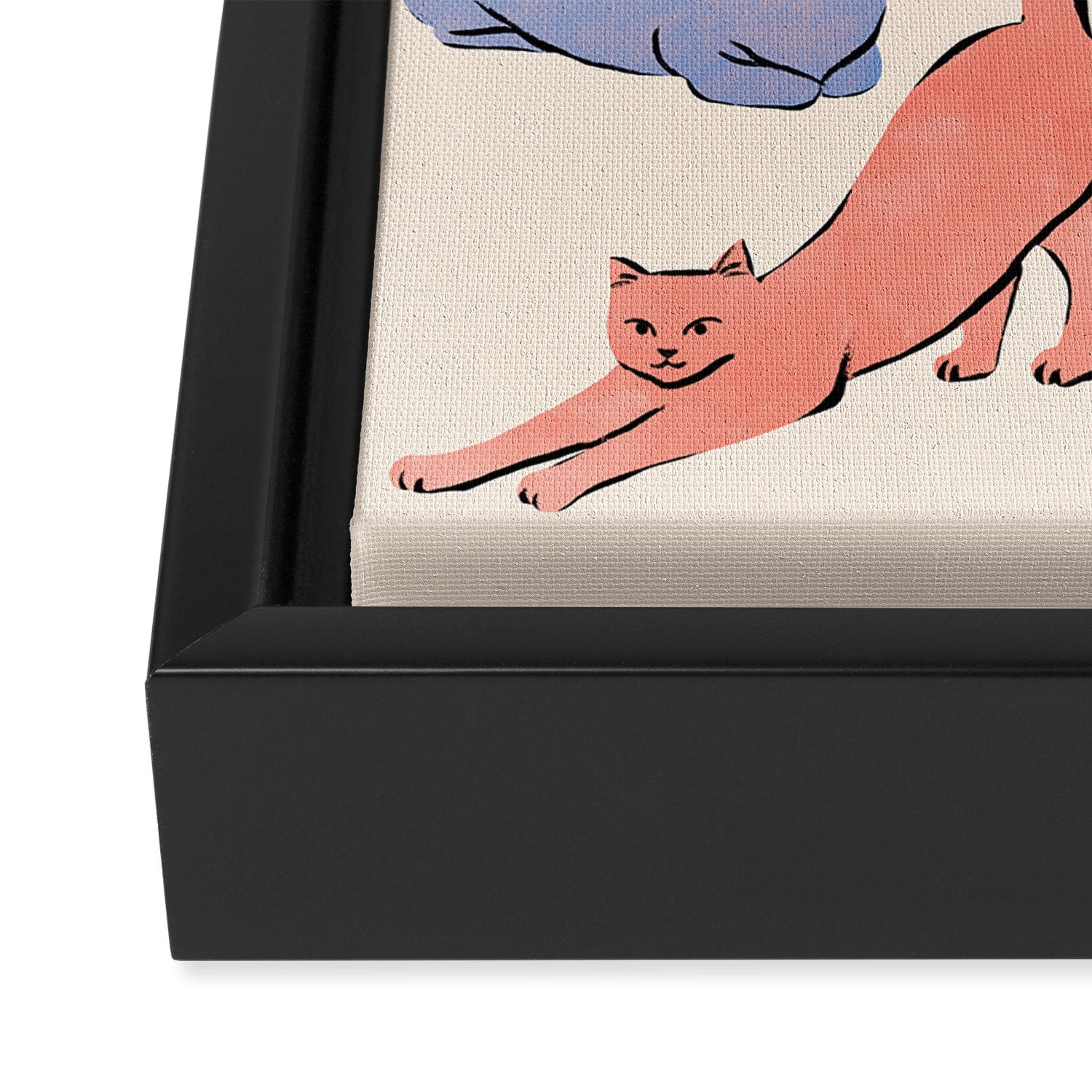 Pastel Cats Framed Canvas Print Gallery Image 2