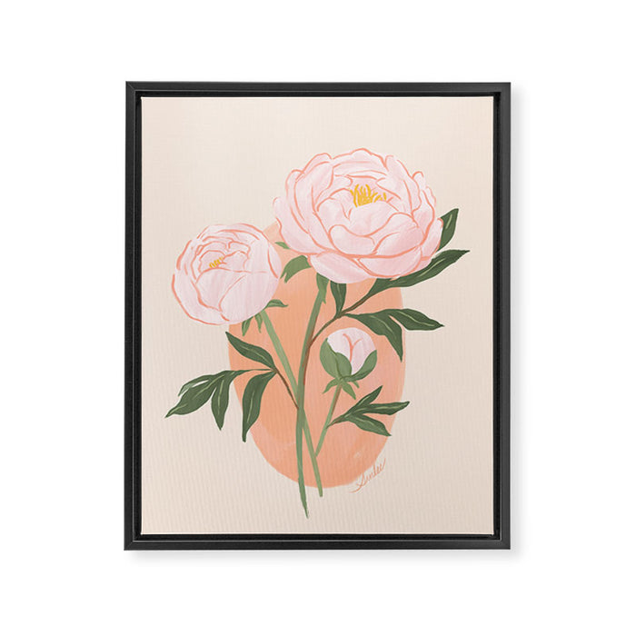 Peony Framed Canvas Print Gallery Image 1