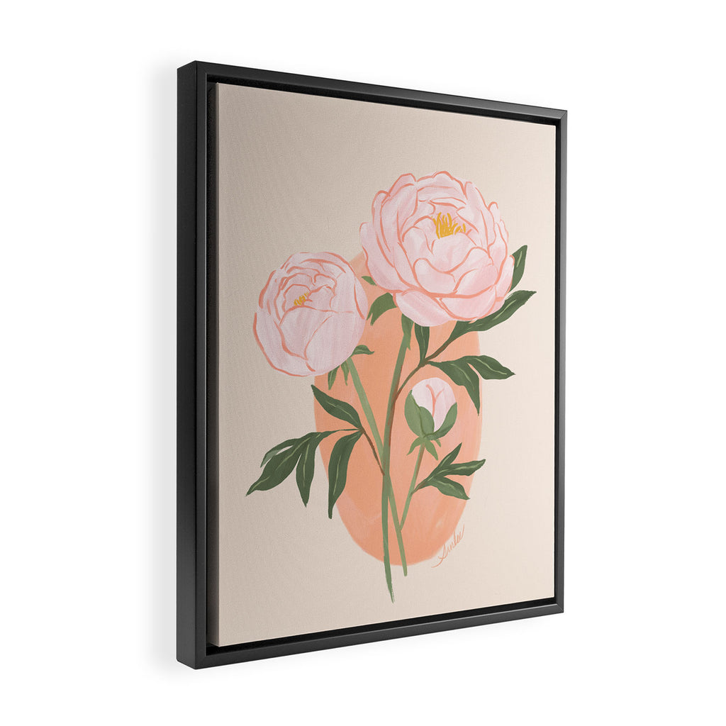 Peony Framed Canvas Print Gallery Image 2