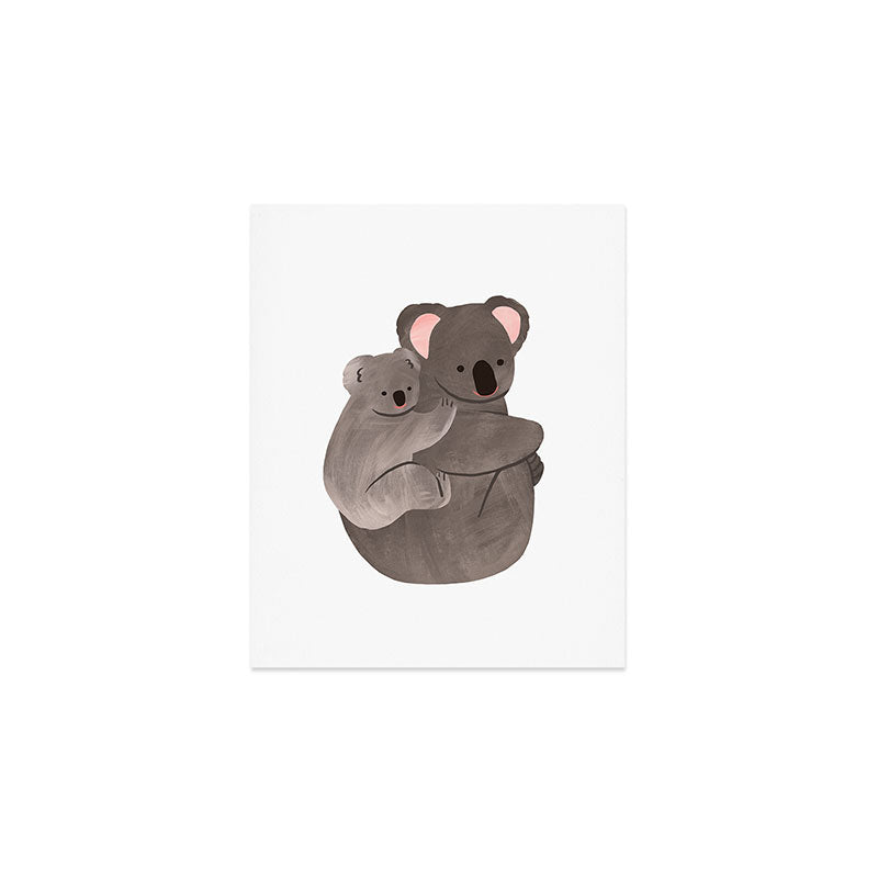 Piggyback Koala Art Print Gallery Image 1