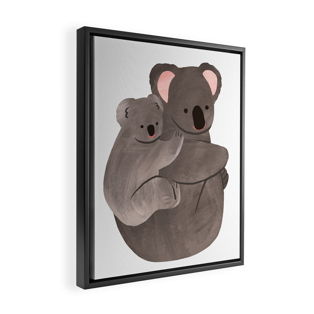Piggyback Koala Framed Canvas Print Gallery Image 2