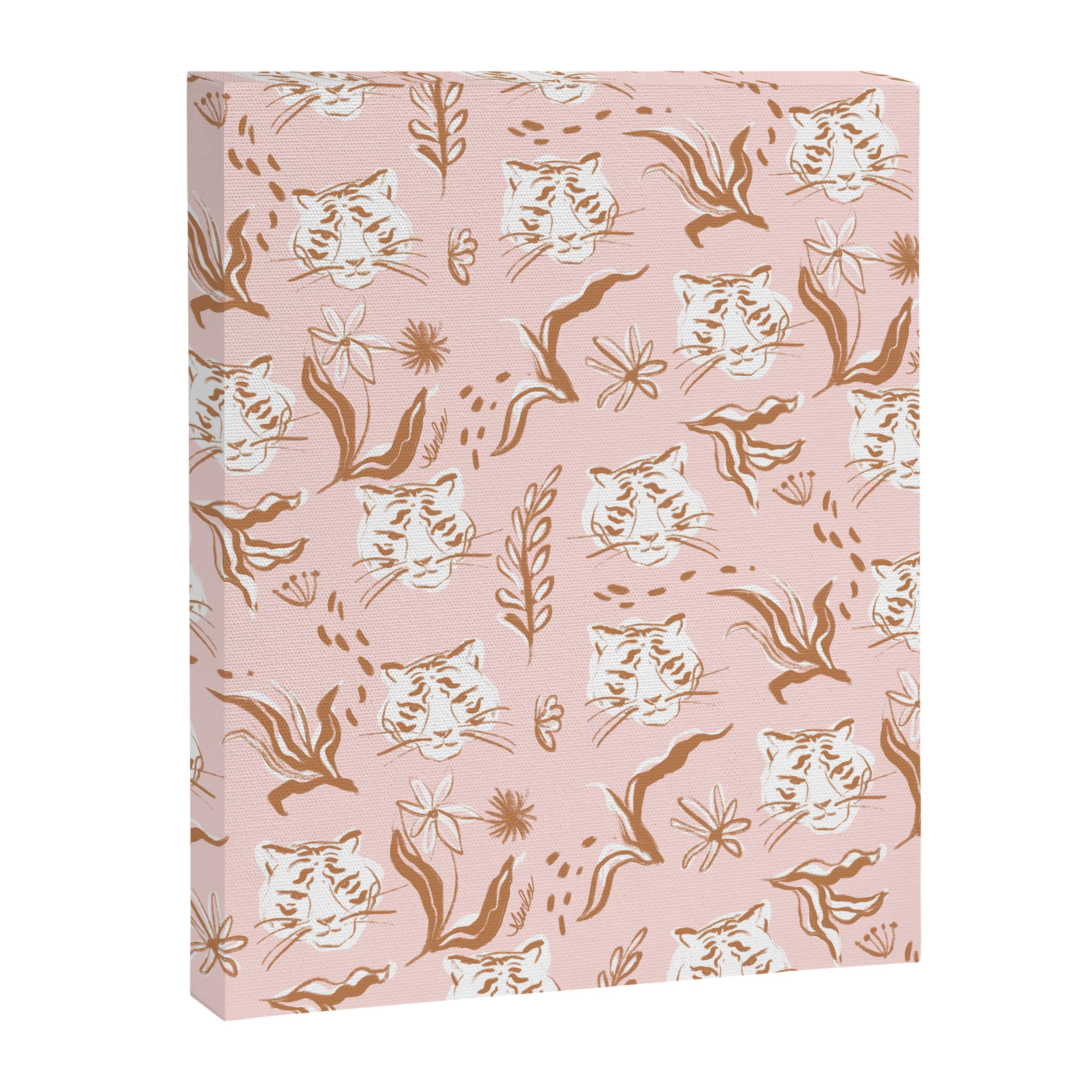 Pink Abstract Tiger Pattern Canvas Print Gallery Image 8