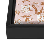 Pink Abstract Tiger Pattern Framed Canvas Print Gallery Image 3