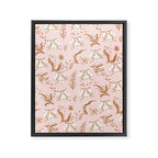 Pink Abstract Tiger Pattern Framed Canvas Print Gallery Image 8