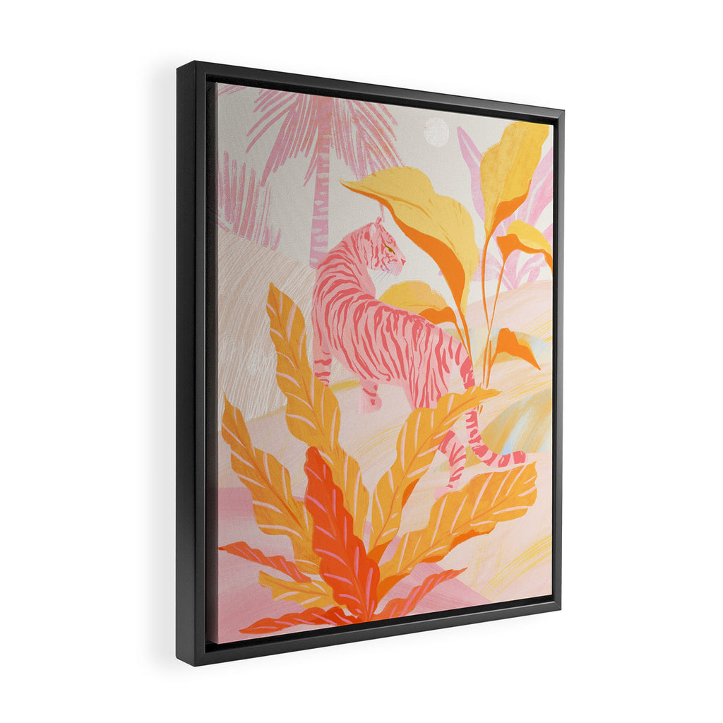 Pink Jungle Framed Canvas Print Gallery Image 2