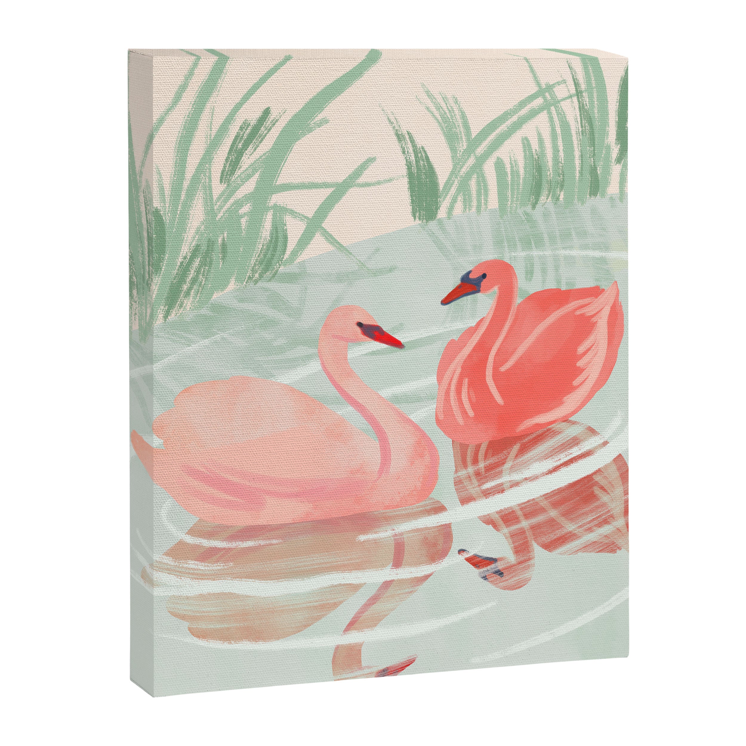 Pink Swans Canvas Print Gallery Image 6