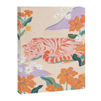 Pink Tiger in Wild Garden  Canvas Print Gallery Image 6