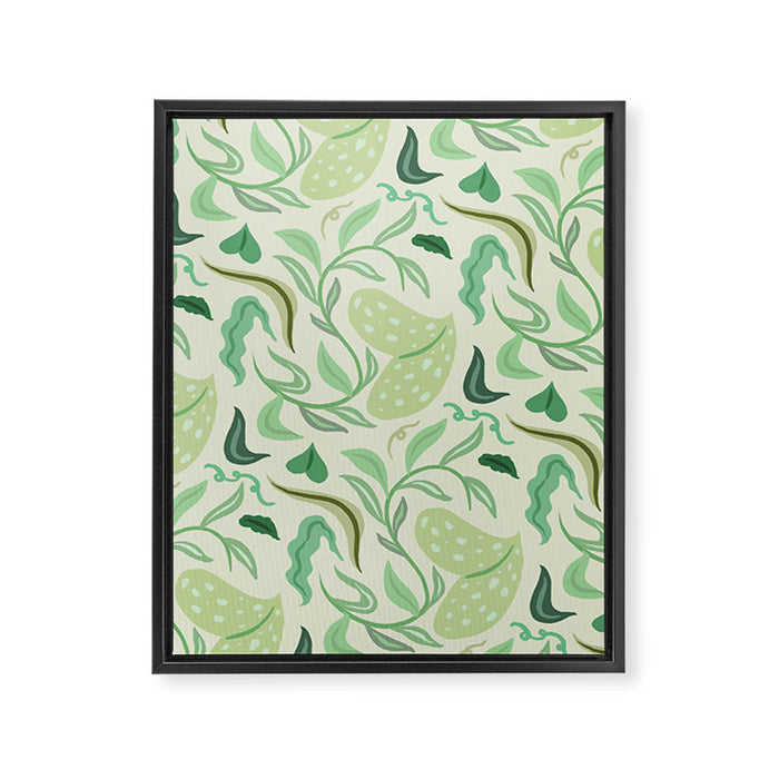 Playful Greens Framed Canvas Print Gallery Image 1