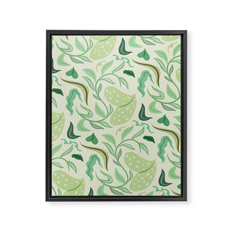 Playful Greens Framed Canvas Print Gallery Image 8