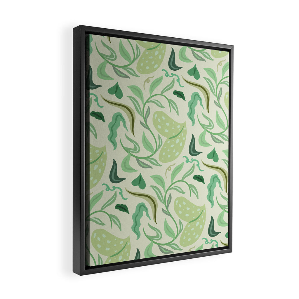 Playful Greens Framed Canvas Print Gallery Image 2