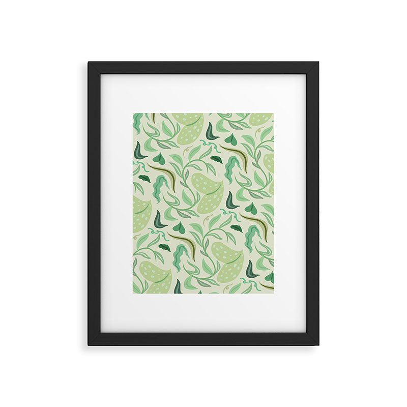 Playful Greens Framed Art Print Gallery Image 6