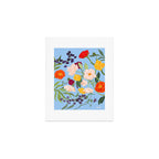Poppy Garden Blue Art Print Gallery Image 1