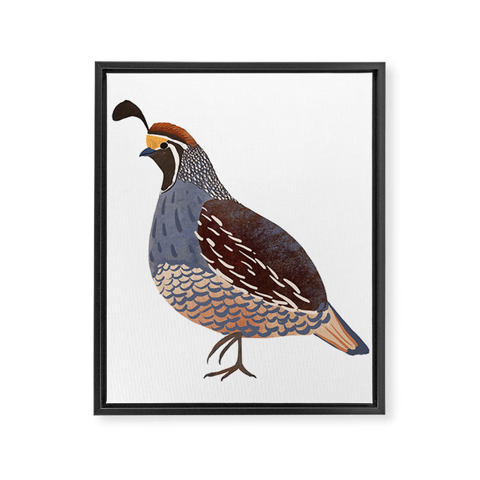 Quail Framed Canvas Print Gallery Image 1