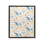 Sea Animals Pattern Framed Canvas Print Gallery Image 8