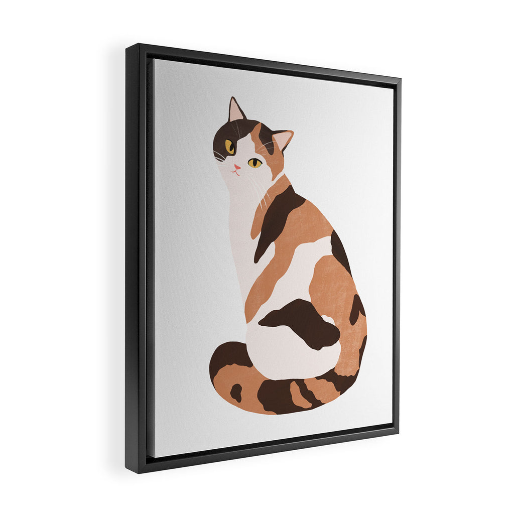 Spotted Cat Framed Canvas Print Gallery Image 2