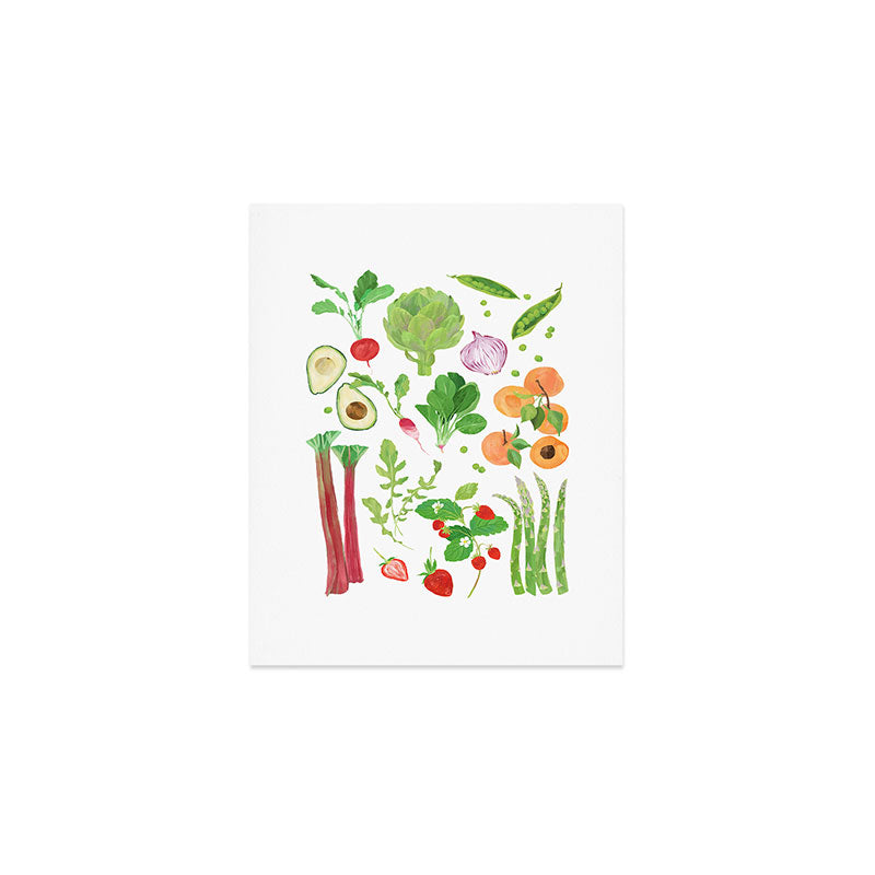 Spring Fruits & Vegetables Art Print Gallery Image 1