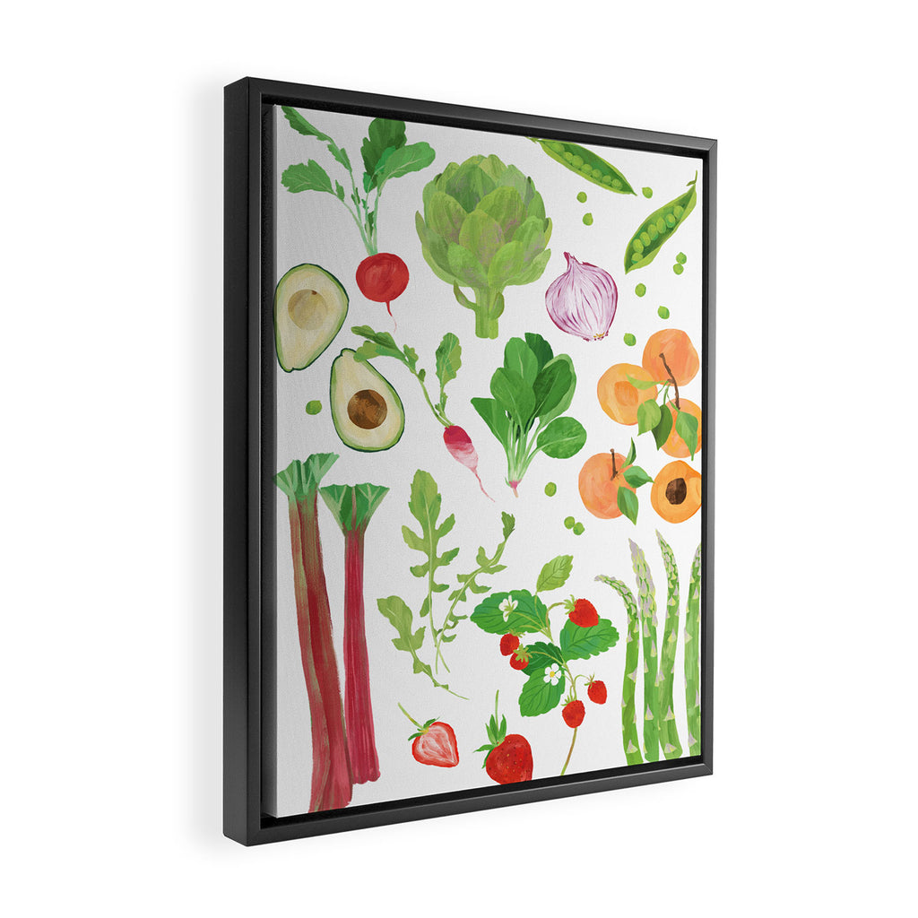 Spring Fruits & Vegetables Framed Canvas Print Gallery Image 2