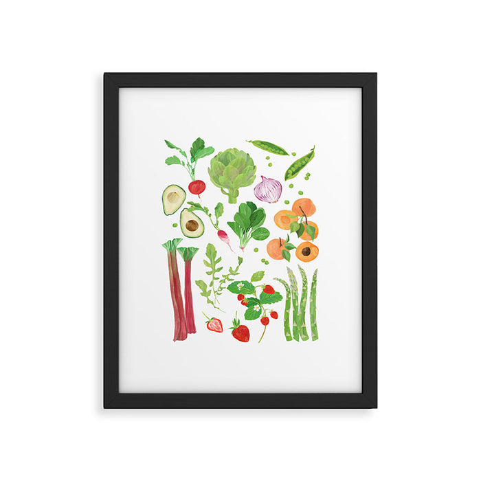 Spring Fruits & Vegetables Framed Art Print Gallery Image 1