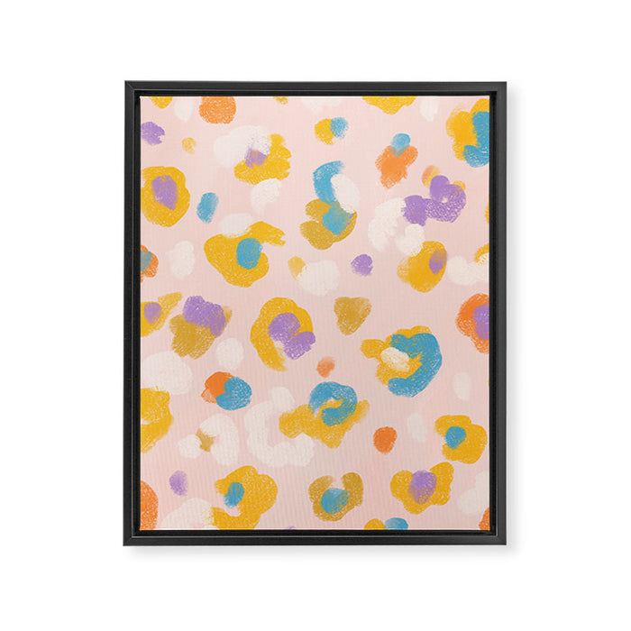 Spring Leopard Framed Canvas Print Gallery Image 1